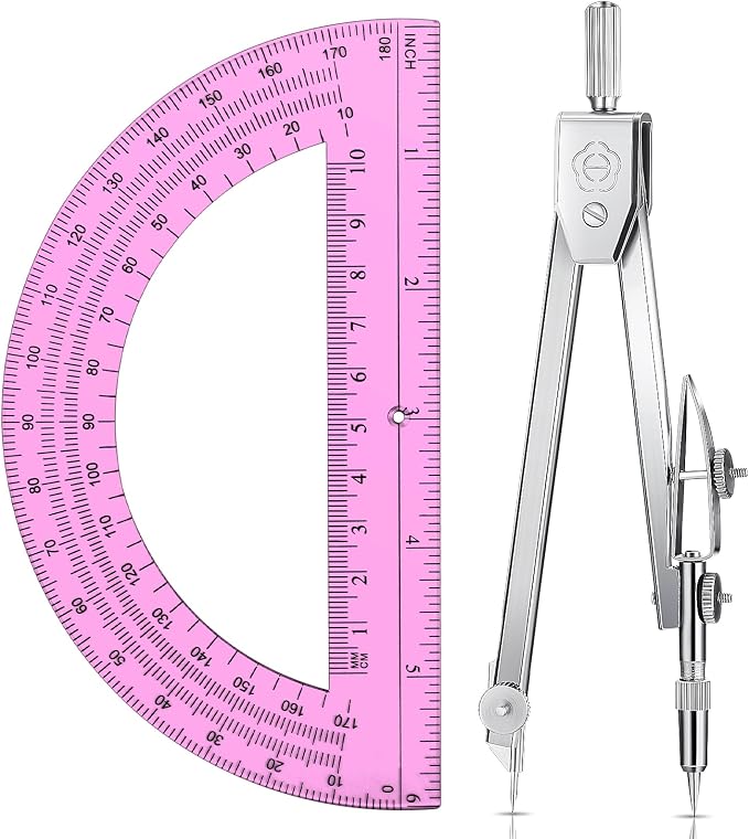 EBOOT Student Geometry Math Set, Drawing Compass and 6 Inch Swing Arm by eBoot