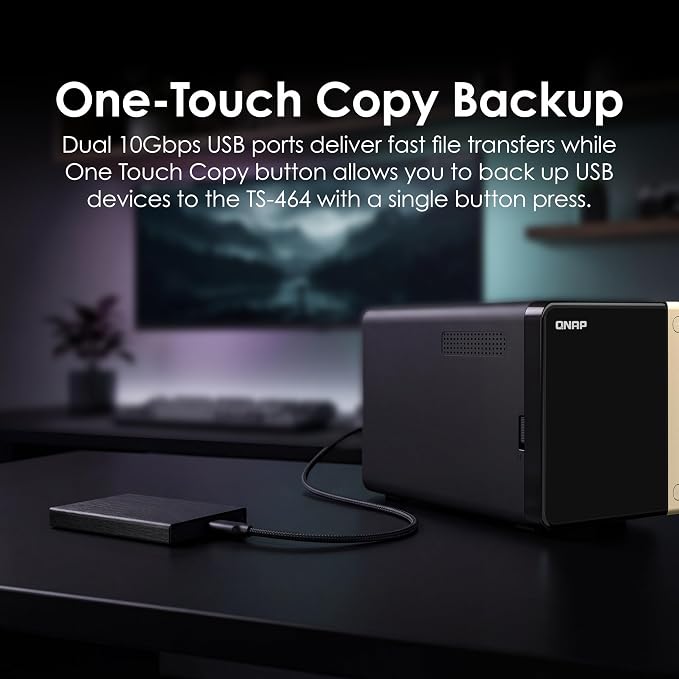 QNAP TS-464-8G-US 4 Bay High-Performance Desktop NAS - Image 4