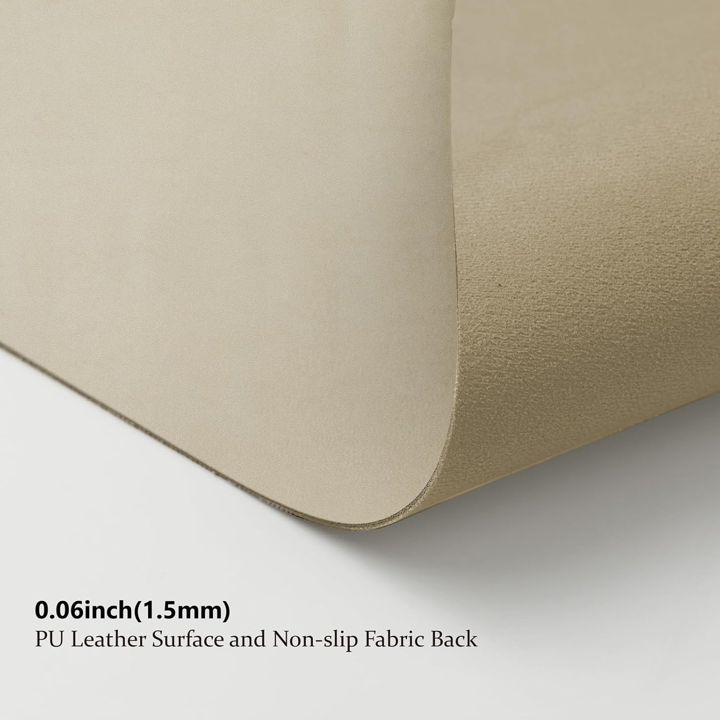 Leather Desk Mat - Non-Slip PU Desk Pad for Office and Home - Desk Organization and Accessories - Ideal for Large Mouse Pad and Desk Mats on Top of Desks (Champagne Gold,27.6"x 13.8")
