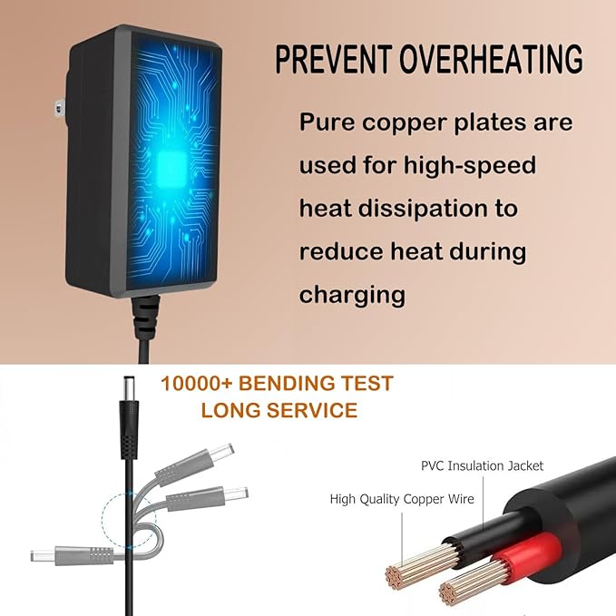 12V AC/DC Adapter Compatible - Image 5