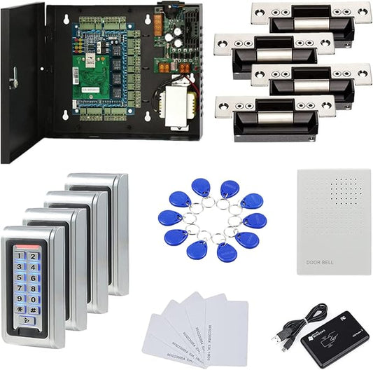 Waterproof Metal Keypad Reader Standard North American Strike Lock TCPIP 4 by MENGQI-CONTROL