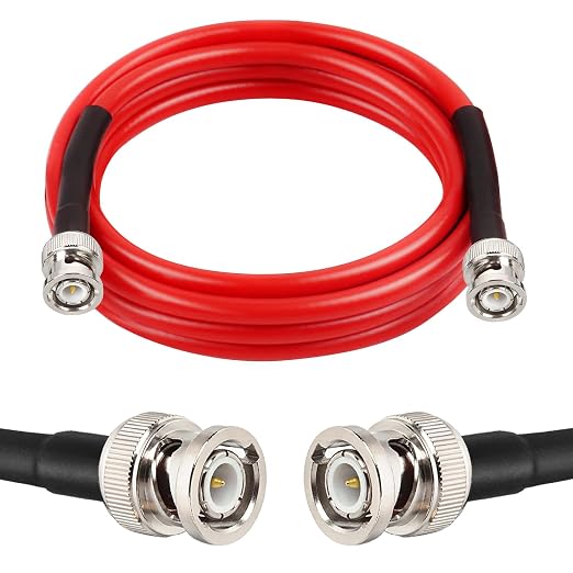 MOOKEERF BNC Male to Male Coaxial Cable 50 ohm Ultra Low Loss RG8X Coax Cable by MOOKEERF
