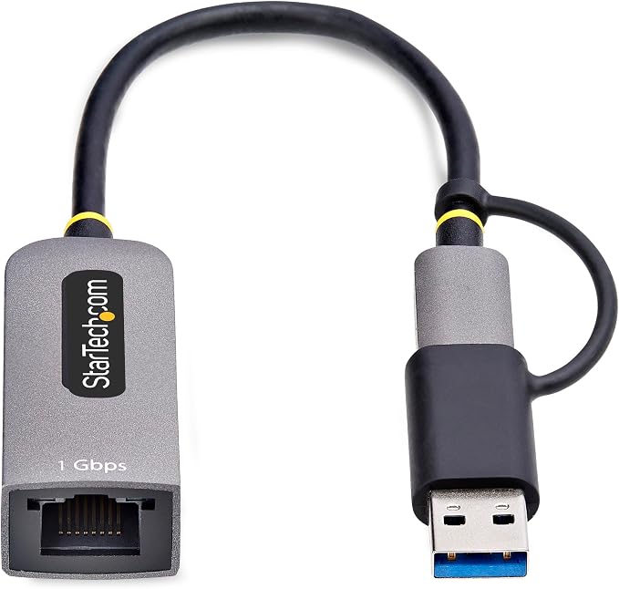 StarTech.com USB-C to Ethernet Adapter w/USB-A Dongle, 10/100/1000Mbps - Image 4