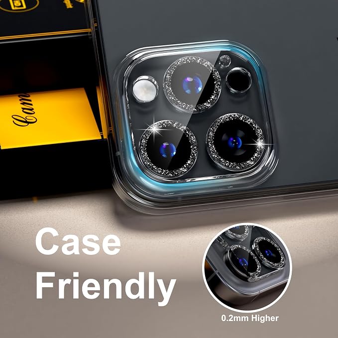 for 6 Pack iPhone 16 Pro/iPhone 16 Pro Max Camera Lens Protector 9H Tempered - Image 6