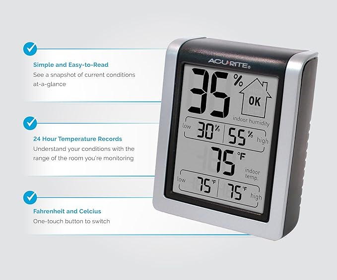 AcuRite Digital Indoor Thermometer and Hygrometer - Image 3