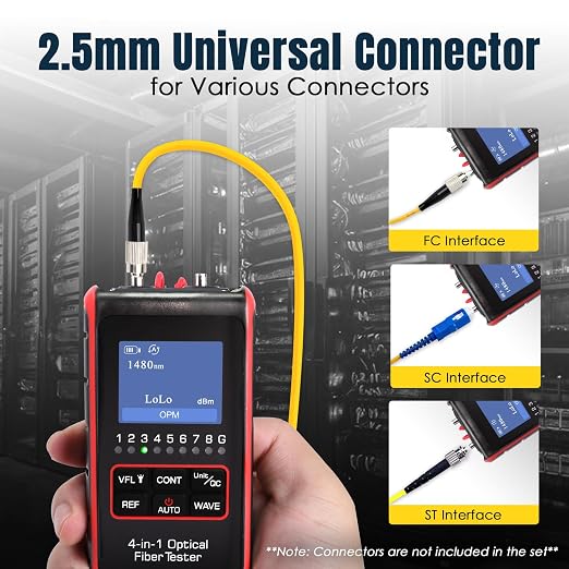 4 in 1 Optical Power Meter Network Tester FC/SC/ST Universal Interface Fiber - Image 4