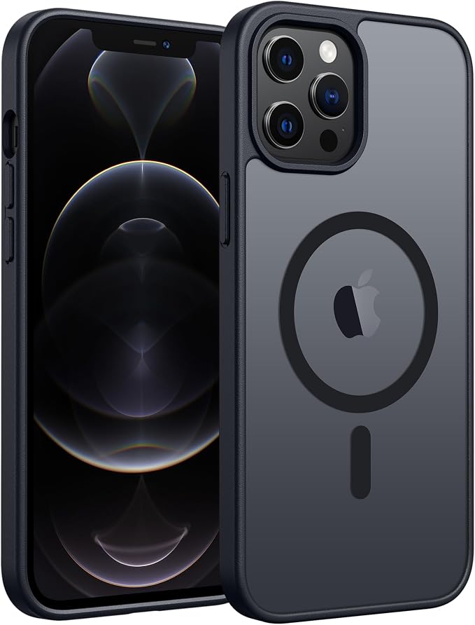 FNTCASE for iPhone 12 Pro Max Case: Translucent Matte Magnetic Phone Cover by FNTCASE