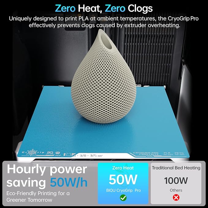 BIQU CryoGrip Pro Frostbite for Bambu-Lab H2D/H2S 3D Printer 355x346mm Cold - Image 3