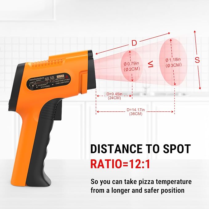TempPro TP30 Infrared Thermometer Gun, Laser Thermometer - Image 4