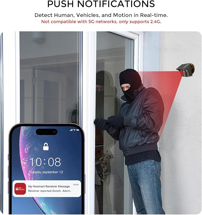 eMACROS Pro 3 Smart Solar Driveway Alarm System, App Push Notifications - Image 3