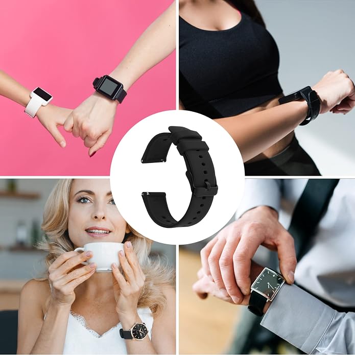 TIESOME Silicone Watch Bands, Quick Release Waterproof Soft Rubber Replacement - Image 6