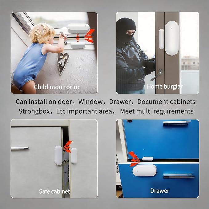 Smart Zigbee Door and Window Sensor – Wireless Magnetic Contact Sensor - Image 6