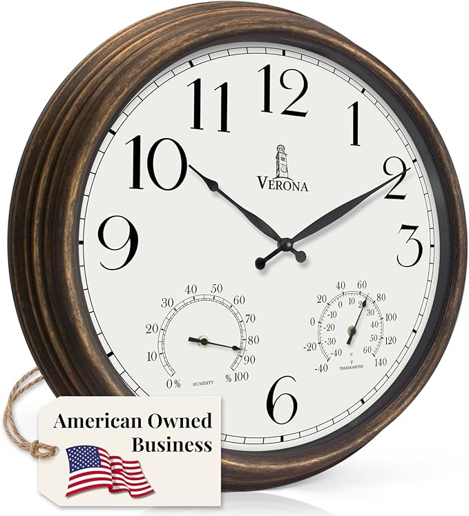 Large Outdoor Clocks for Patio by LovelyHomeEssentials