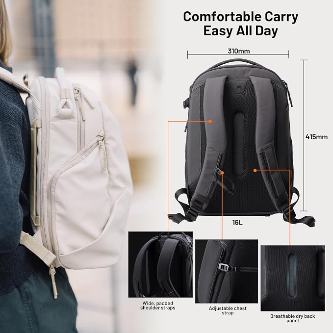 PGYTECH OneGo Lite 16L Camera Backpack Water-Resistant DSLR/Mirrorless Bag - Image 8