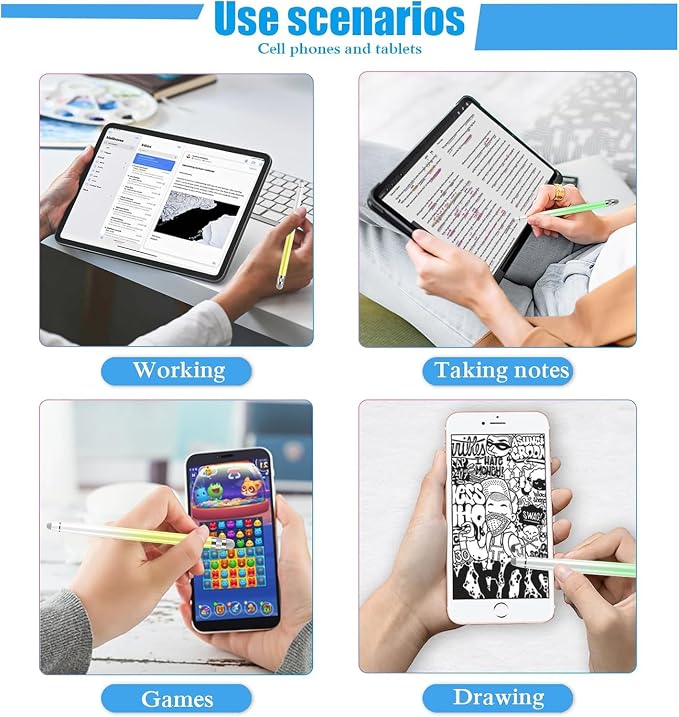 Bopomofo 5PCS Stylus Pens for Touch Screens, Stylus Pen for iPhone/iPad/Tablet - Image 8