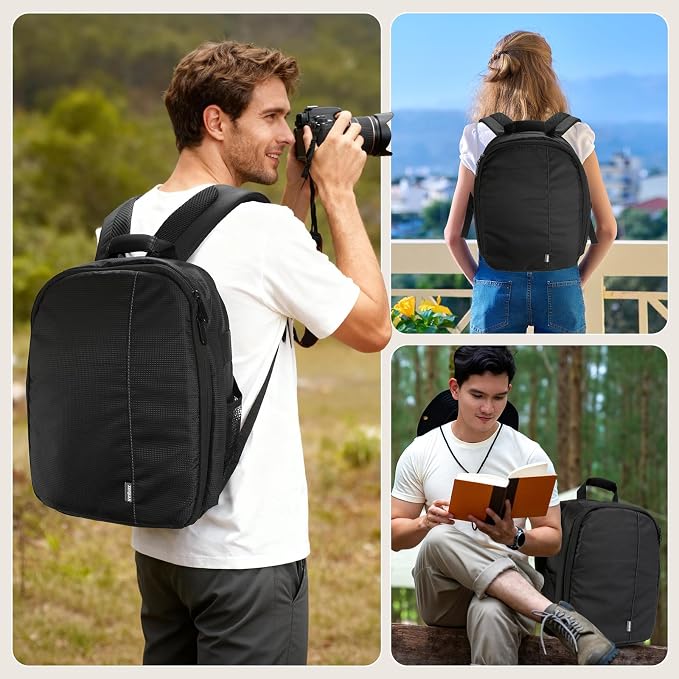 Camera Backpack Bag Small- Waterproof Professional DSLR Camera Bag Photography - Image 7