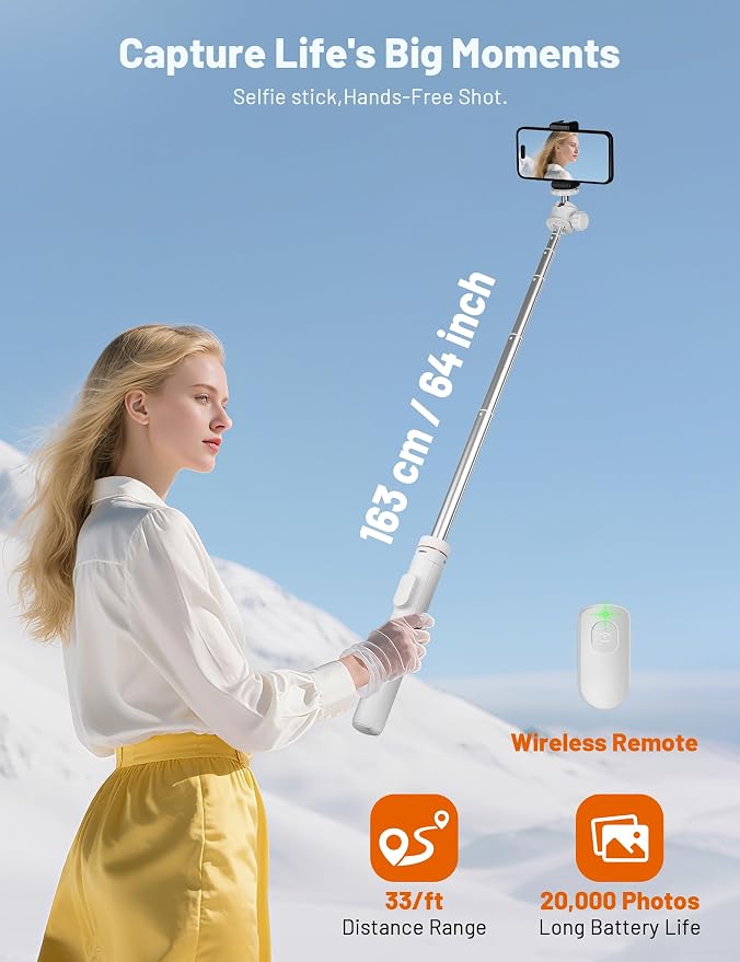 JOILCAN Tripod for iPhone & Camera, Extendable Portable Phone Tripod Stand for - Image 4