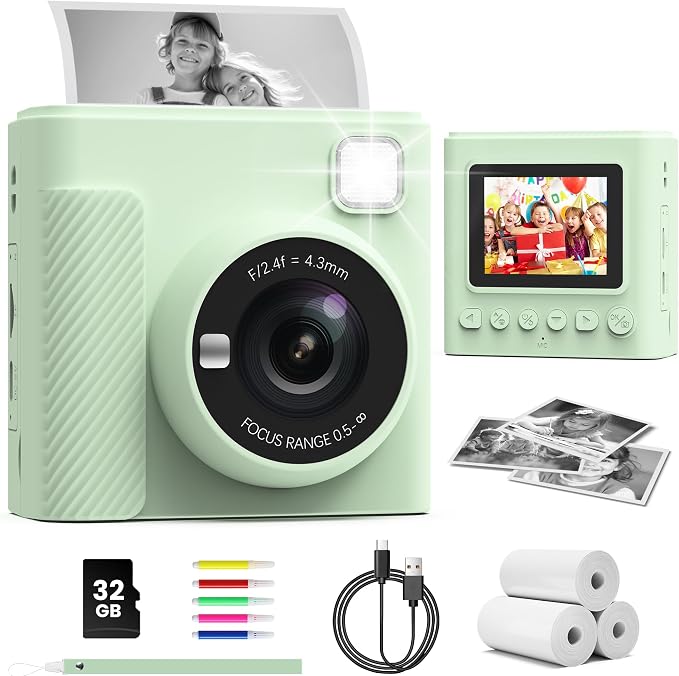 TIATUA Kids Instant Print Camera, Christmas Birthday Gifts by SpecializeinKidsCameraToys