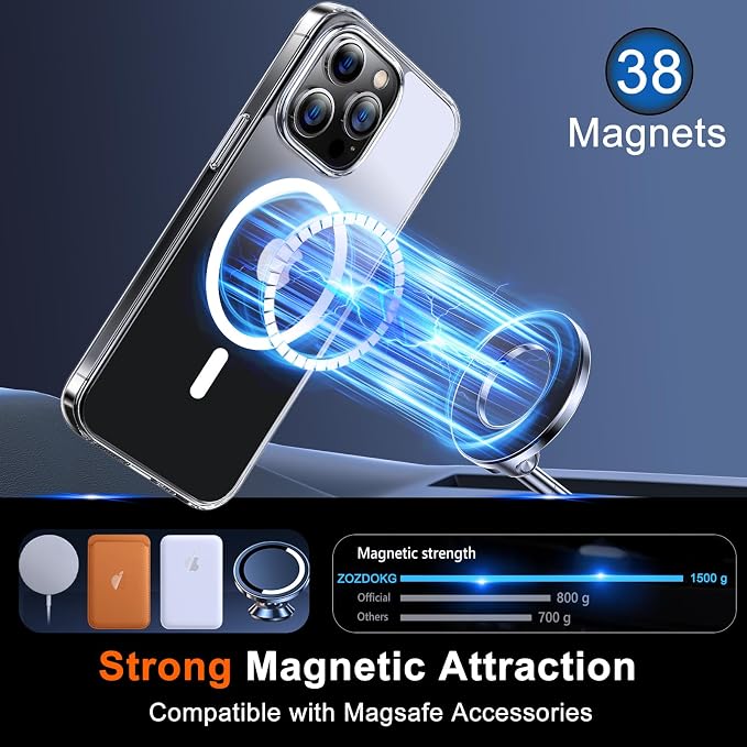 Magnetic for iPhone 16 Pro Max Case Clear - Image 3