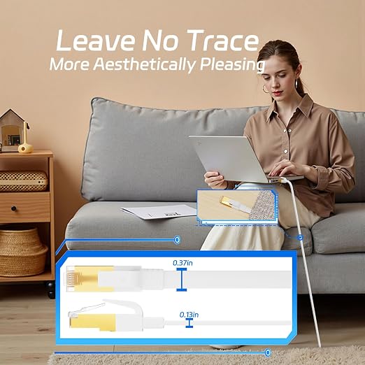 Ethernet Cable 100 FT, Cat 8 Ethernet Cable, High-Speed Internet Cable Network - Image 5