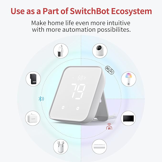 SwitchBot Hub 2, Work as a WiFi Thermometer Hygrometer, IR Remote Control - Image 6