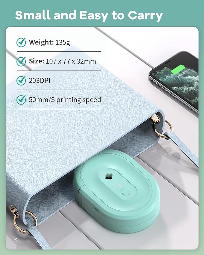 Label Maker Machine with Tape, N12 Portable Bluetooth Label Printer, Wireless - Image 6