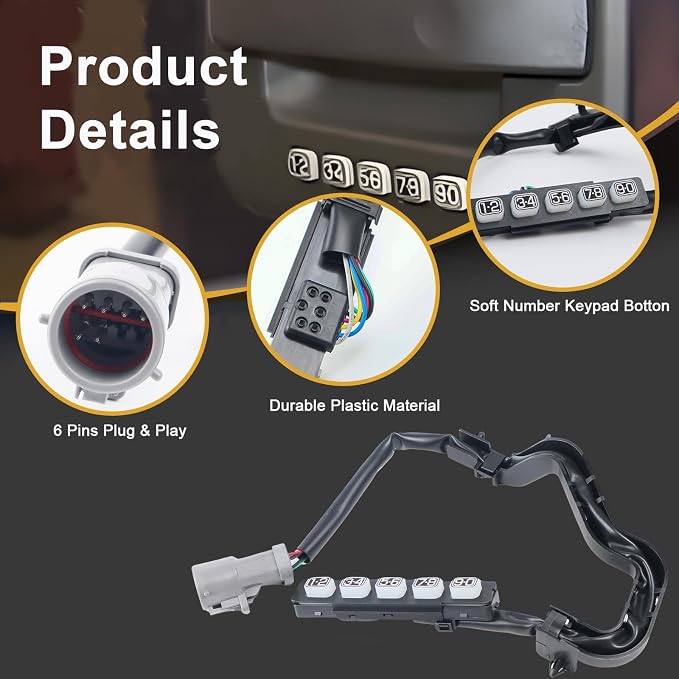4L3Z-14A626-AAA Keyless Entry Wired Keypad Door Lock Actuator Compatible - Image 4