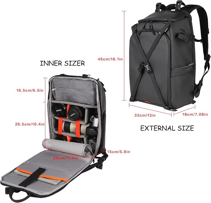 Besnfoto Camera Backpack Waterproof - Image 6