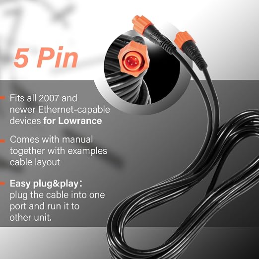 Replacement Part for Lowrance Ethernet Crossover Cable Yellow Cat6 Cable - Image 6