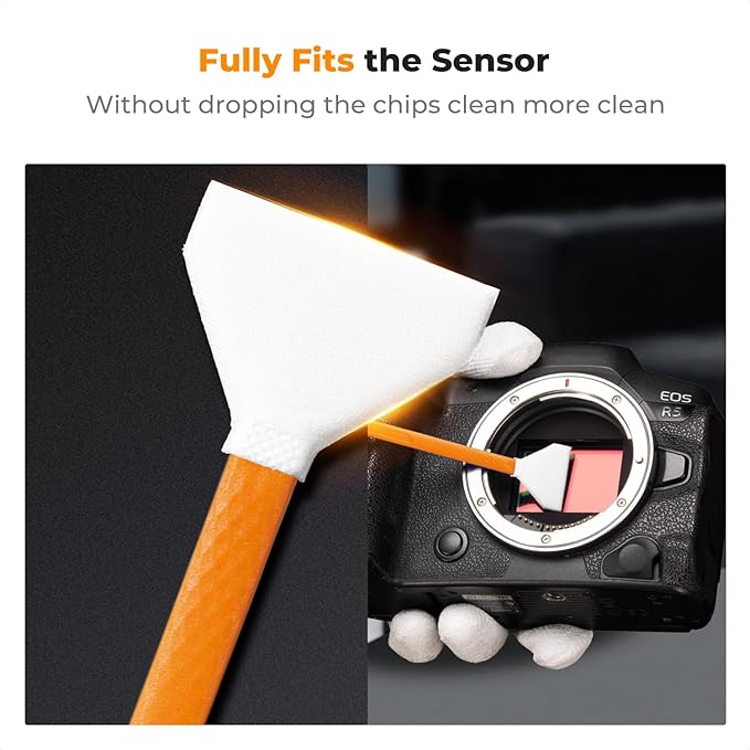 K&F CONCEPT Camera Cleaning Kit16mm APS-C Frame Sensor Cleaning Swab*6 + 20ml - Image 3