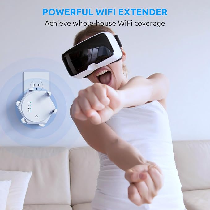 12880 Sq.Ft WiFi Extender Signal Booster, 1200Mbps Dual Band 5GHz/2.4GHz WiFi - Image 8