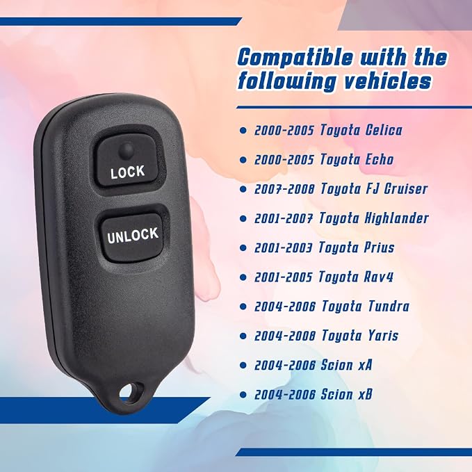 Key Fob Keyless Entry Remote Compatible - Image 2