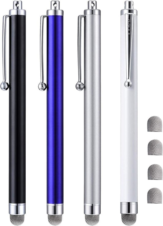 Stylus, Compatible with iPad, Kindle Fire, 4 Extra Replaceable Hybrid Fiber Tips by CCIVV