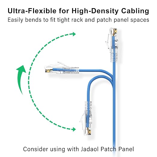 Jadaol UL Listed Patch Cables Cat 6a / Cat 6 0.75 ft 24-Pack, 10Gbps 550MHz - Image 2