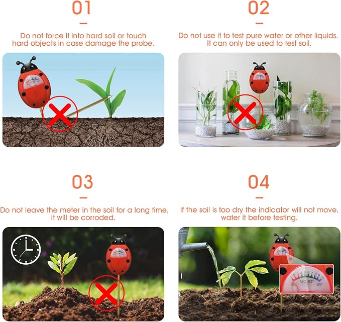 UNIWA Soil Moisture Meter, Plant Moisture Meter, Soil Hygrometer Sensor - Image 4