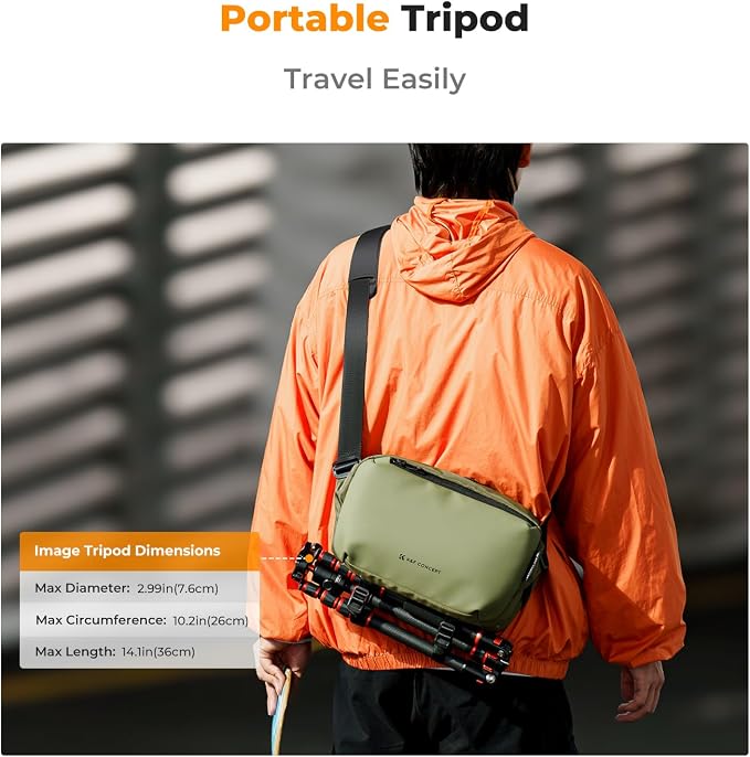 K&F CONCEPT Camera Sling Bag Crossbody Bag Waterproof Camera Shoulder Backpack - Image 5
