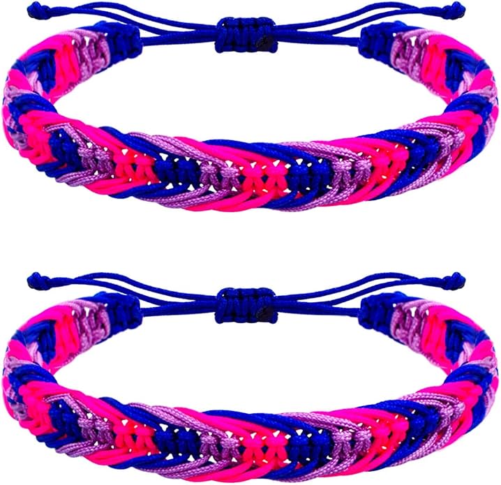 Nanafast Titanium Stainless Steel Rainbow LGBT Pride Bracelet Handmade Braided by Nanafast