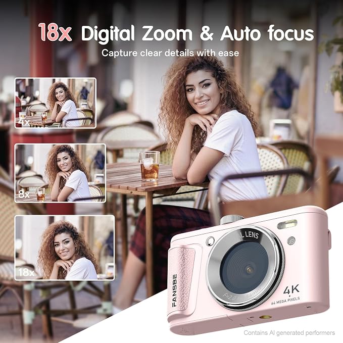 Fansbe Smart Digital Camera, 4K Vlogging Camera - Image 4