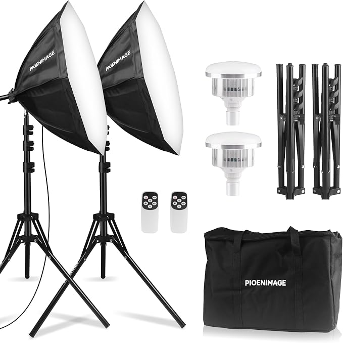 Softbox Lighting Kit, Softbox Photography Lighting Set by PIOENIMAGE