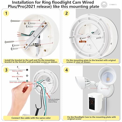 Power Cable and Plug-in Mount for Floodlight Cams Compatible - Image 8