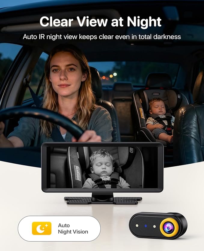 Luckview BM5 MAX Dual Baby Car Camera, 1080P HD - Image 4