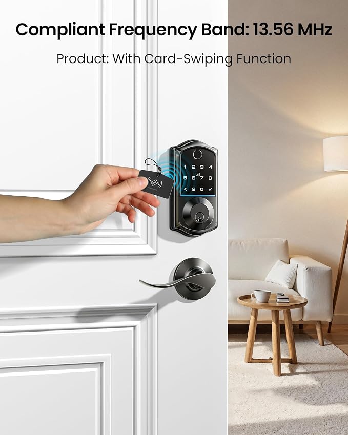 Veise VK01 IC Cards for Smart Lock, 13.56MHz RFID Cards Key Fobs for Keyless - Image 2