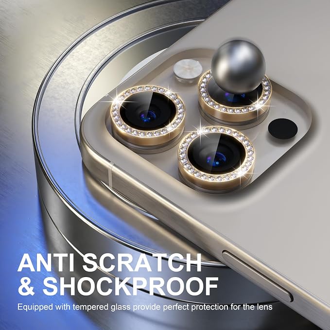Choiche Compatible for iPhone 15 Pro/iPhone 15 Pro Max Camera Lens Protector - Image 3