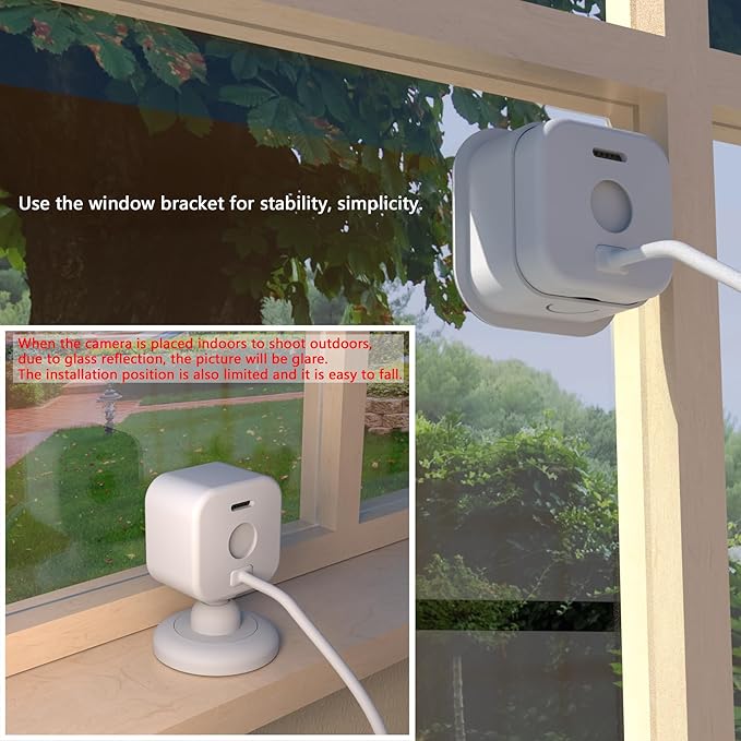 Teccle 2 Pack Window Mount for Blink Mini 2k / 2, Through Glass Use Blink - Image 5