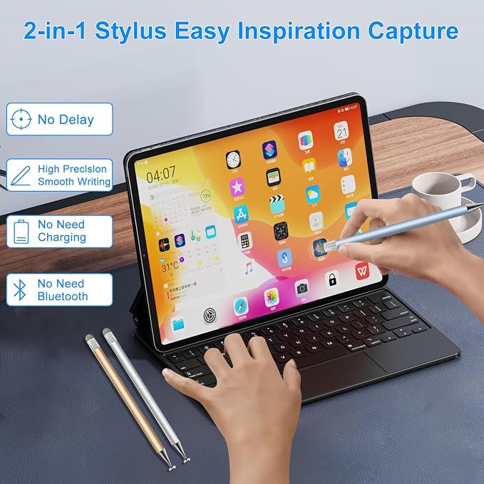 Stylus Pen for Touchscreen, 3 Pack Stylus for Nintendo Switch, ipad | 2-in-1 - Image 4
