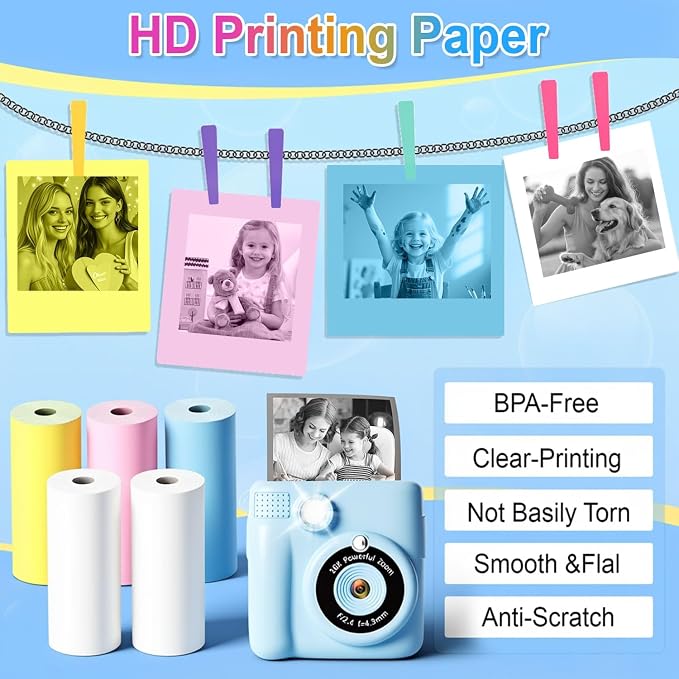 18 Rolls Kids Camera Paper Roll Refill Compatible - Image 6