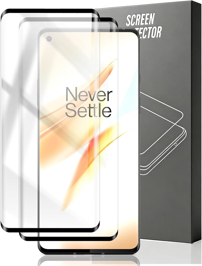 2 Pack Compatible with OnePlus 8 Pro screen protector Tempered Glass, 9H by Unknown