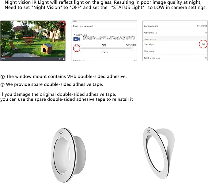Teccle Window Mount for Google Nest Camera Indoor, Through Window Use Nest Cam - Image 4