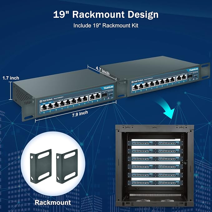 YuanLey 8 Port Gigabit PoE Switch - Image 4