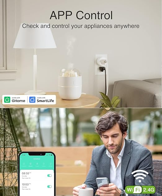 GHome Smart Plug Mini, WiFi Smart Outlet Plug Works - Image 5